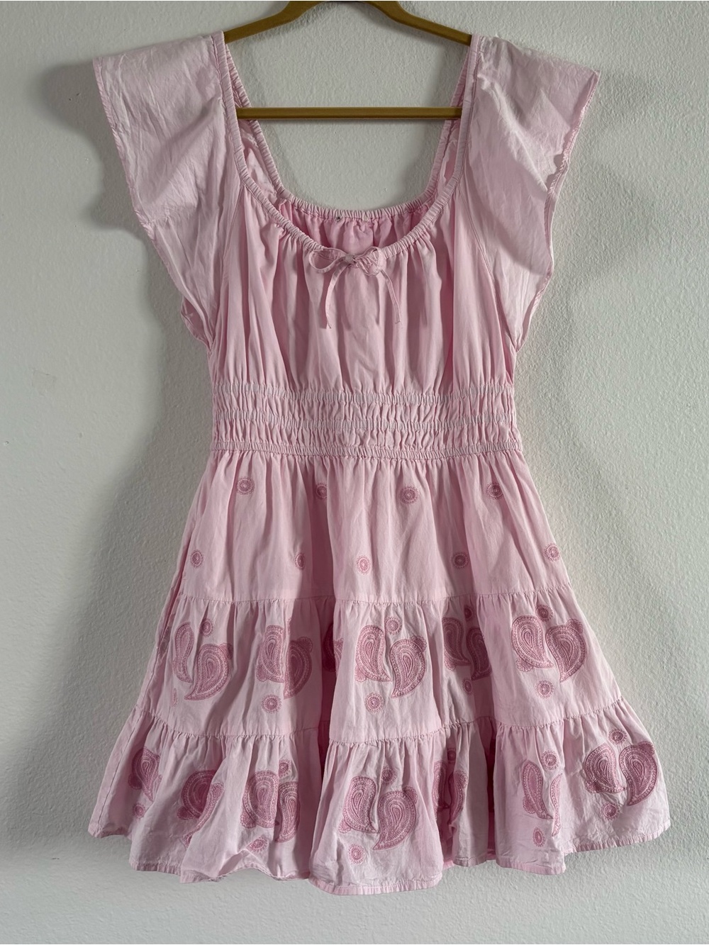 Roller Rabbit Pink Paisley Embroidered Pipette Mini Dress - Picture 3 of 13
